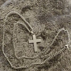 Stainless Steel cross pendant and chain
